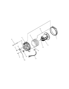 Alternator Diagram and Parts List for 030241  Briggs and Stratton Generator